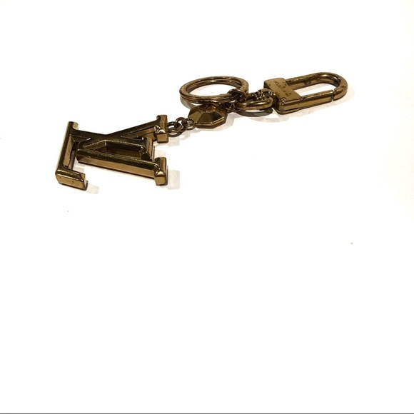 Auth Louis Vuitton Facettes M65216 Logo Gold Bag Key Charm Keychain Key Holder - Picture 3 of 11